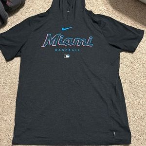 Nike Baseball Miami lightweight short sleeve hoodie